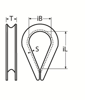 RVS Kabel &amp; Touw Kous  &ndash; RVS 316 (A4) tekening