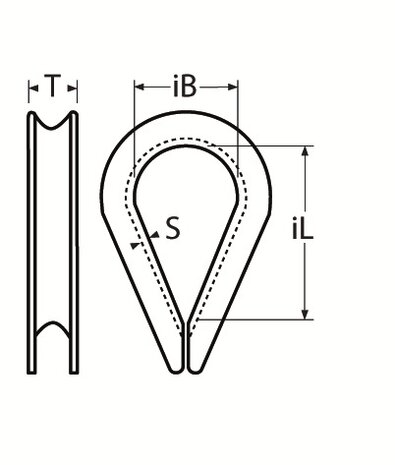 RVS Kabel & Touw Kous  – RVS 316 (A4) tekening